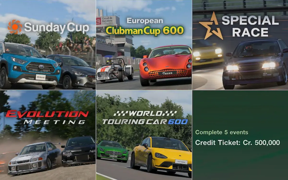 Gran Turismo 7 Weekly Challenges: August 21, 2026